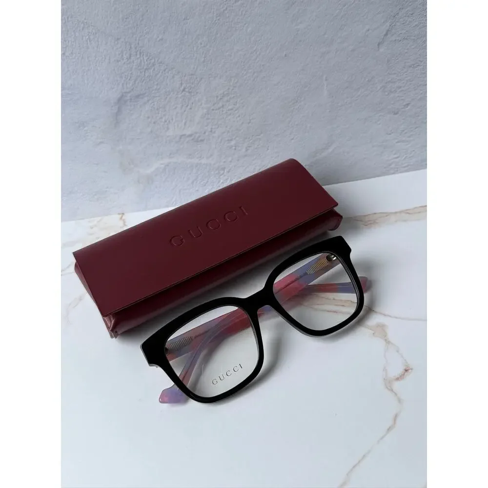 NEW Gucci GG0958O Black Pink Square Eyeglass Frames